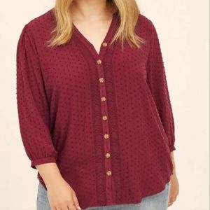 NWOT Torrid Maroon Top